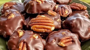 Chocolate Pecan Turtle Clusters